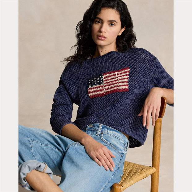 Blå Flag Pointelle Sweater