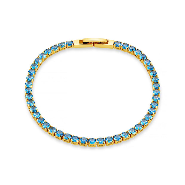 Blue tennis bracelet