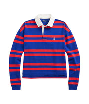 Rød/Blå Striped Jersey Rugby shirt