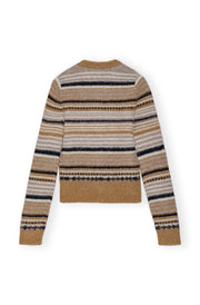 Multifarget Soft Wool Stripe Cardigan