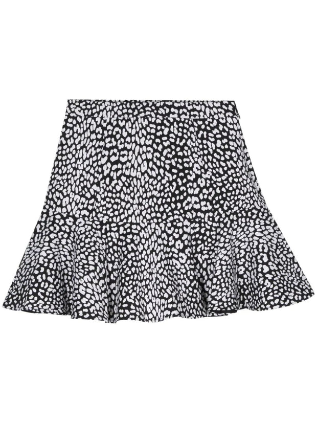 Black/White High Waist Cheetah Skirt