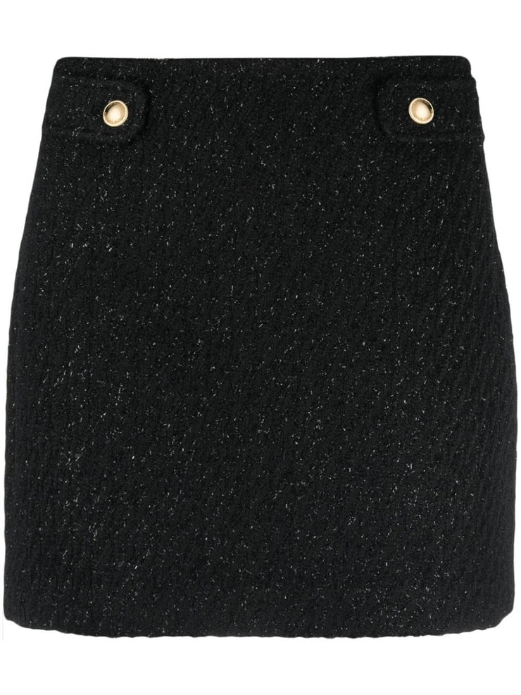 Black Tweed Mini Skirt