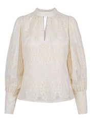 Creme Fashion Embr Blouse - Stilshoppen
