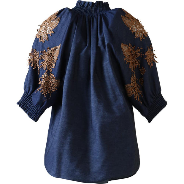 Mørkeblå Madisyn blouse