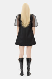 Sort Fringed Oranganza Mini Dress - Stilshoppen