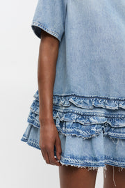 Soft Rigid Open Back Mini Dress