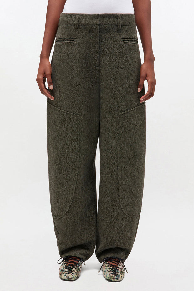 Oliven Mouline Suiting Curved Pants - Stilshoppen