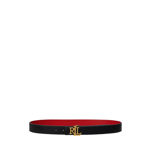 Sort/rød Logo Reversible Embossed Belt