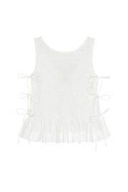 Cotton Poplin Tie String Top
