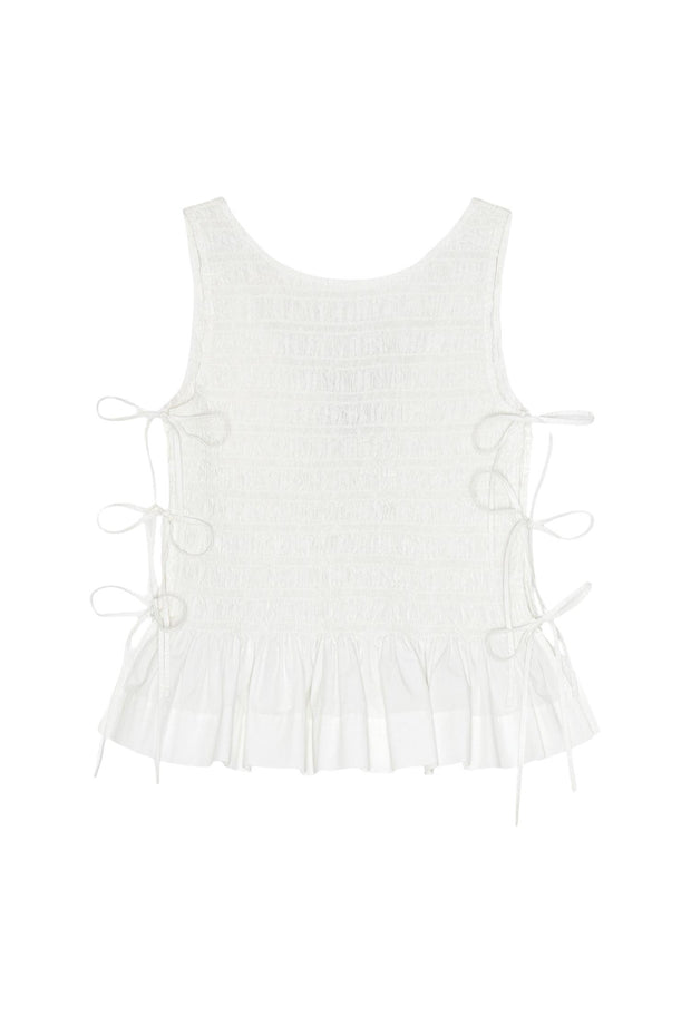 Cotton Poplin Tie String Top