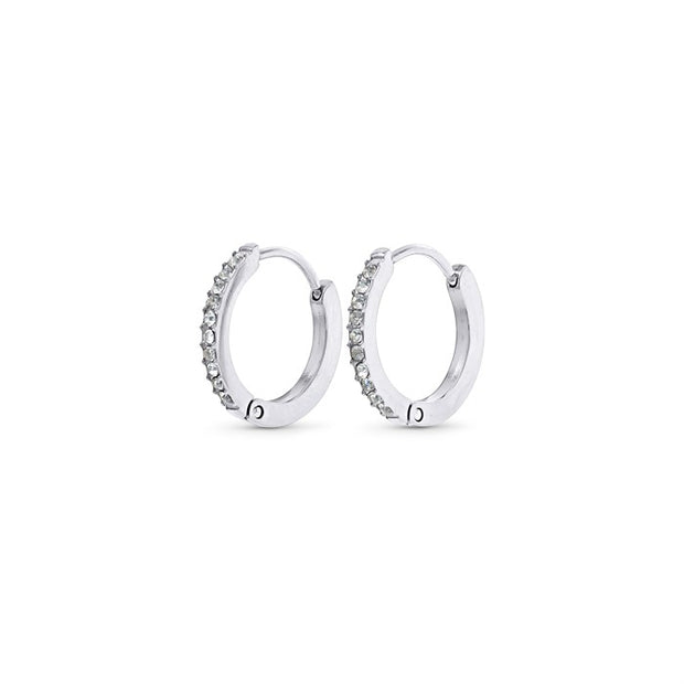 Nilea Crystal Hoop Earrings