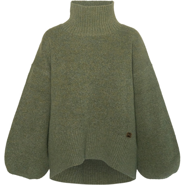 Grønn Fam Patch Short Sweater - Stilshoppen