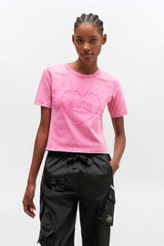 Hot Pink Heart T-shirt - Stilshoppen