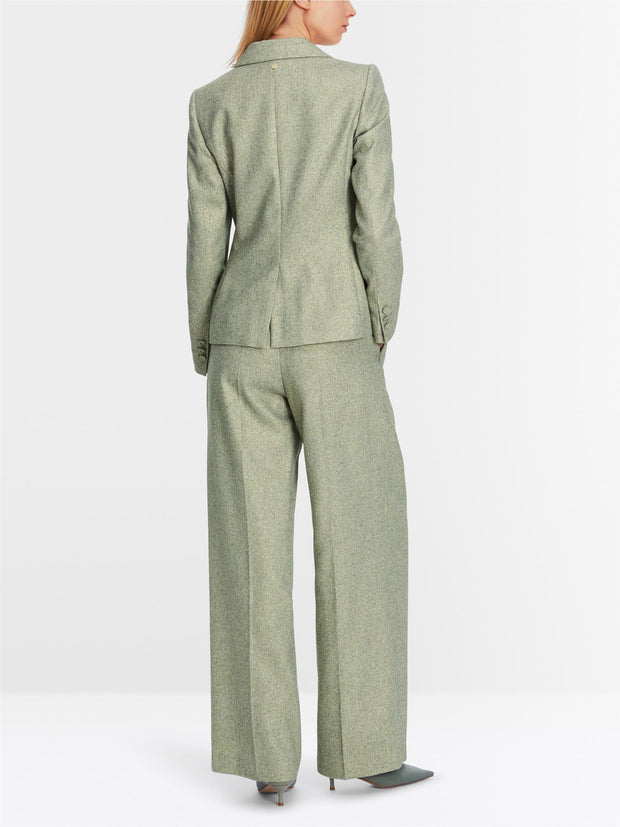 Grønn Herringbone Blazer - Stilshoppen
