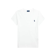 Hvit Cotton Jersey v-neck tee