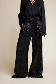 Sort Mister Sequins Trousers - Stilshoppen