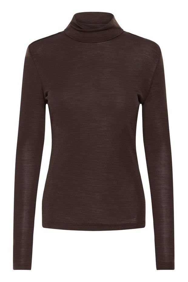 Brun GZninia Wool Rollneck - Stilshoppen
