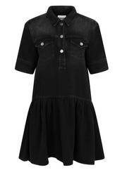 Sort Soft Rigid Denim Mini Dress