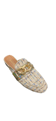 Blue/Beige/Gold  G-Sammy-73 slip inn shoe - Stilshoppen