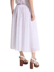 White Cheetah LCE PULL ON Skirt