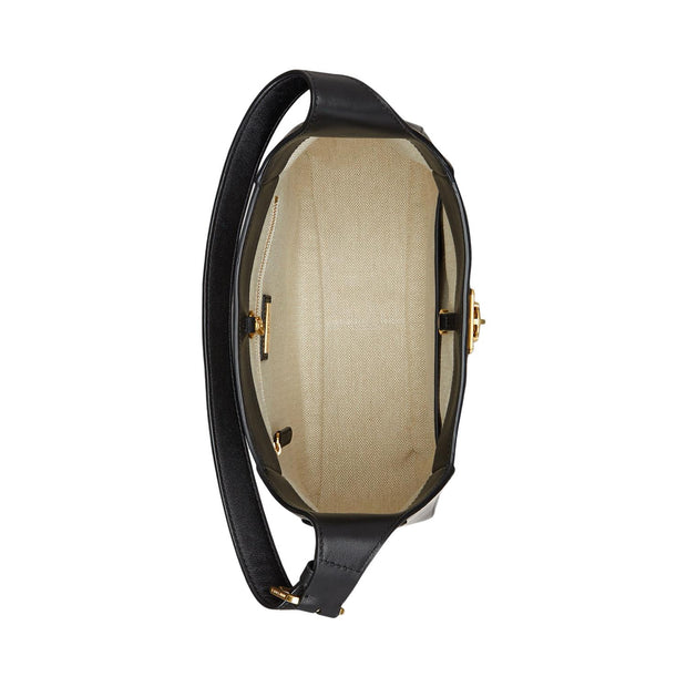 Sort Leather LargeTaner Shoulder  Bag - Stilshoppen