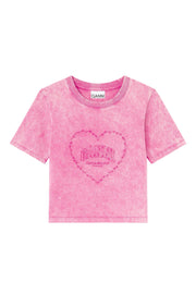 Hot Pink Heart T-shirt - Stilshoppen