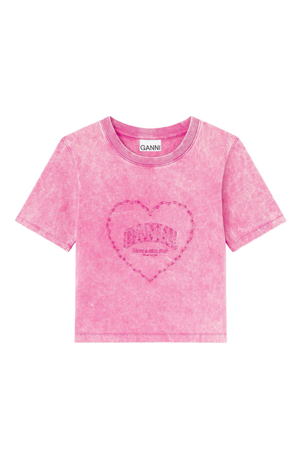 Hot Pink Heart T-shirt - Stilshoppen