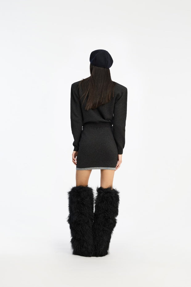 Sort Firm Knit Cardigan - Stilshoppen