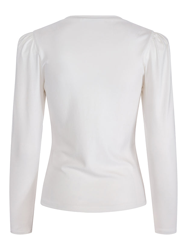 Creme Detailed pullover - Stilshoppen