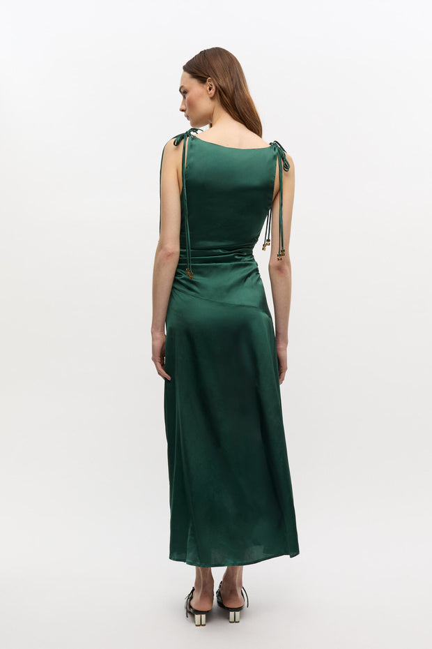 Solid Stretch Long Dress