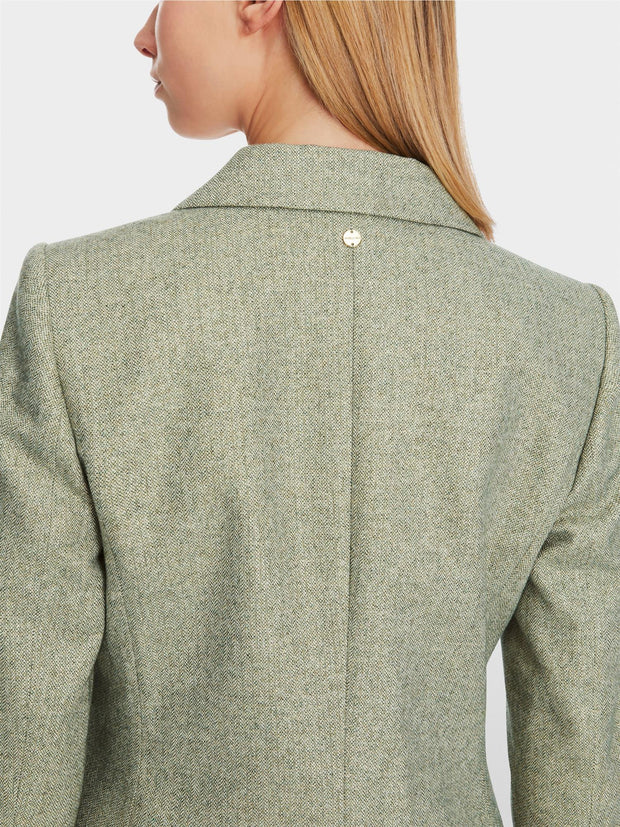Grønn Herringbone Blazer - Stilshoppen