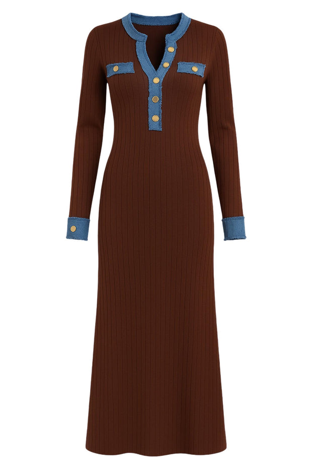 Brun Jerseykjole - Stilshoppen