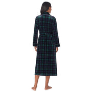 Navy Plaid LRL Shawl collar long robe - Stilshoppen