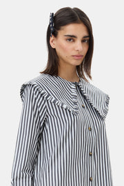 Blå Eyelet Bow Barette Denim - Stilshoppen