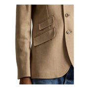 Taupe Wool Hacking Blazer