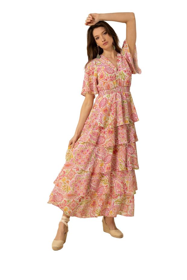 Rosa Karsyn Dress W Tiere Skirt