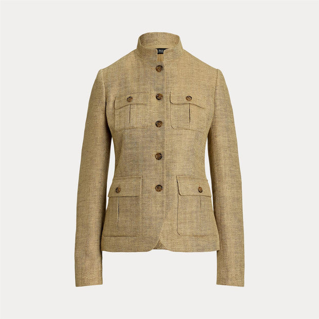 Jathnay Herringbone Linen Blazer