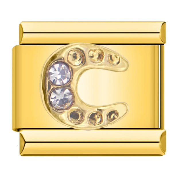 Gold moon  charm - Stilshoppen