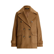 Cognac Wool Blend Peacoat - Stilshoppen