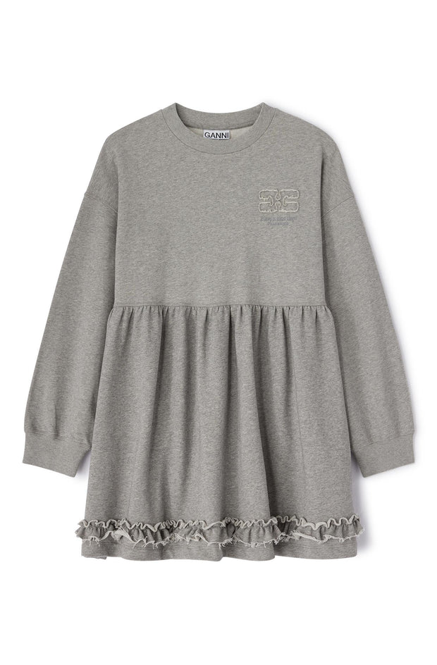 Grå Isoli Crewneck Peplum Dress