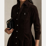Brun Corduroy A-line dress