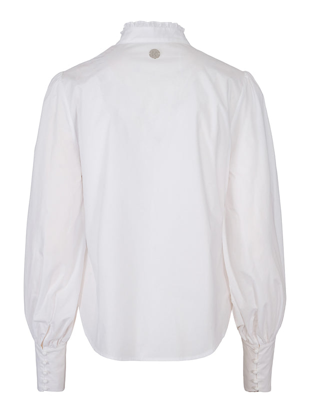 Hvit Cotton Blouse - Stilshoppen