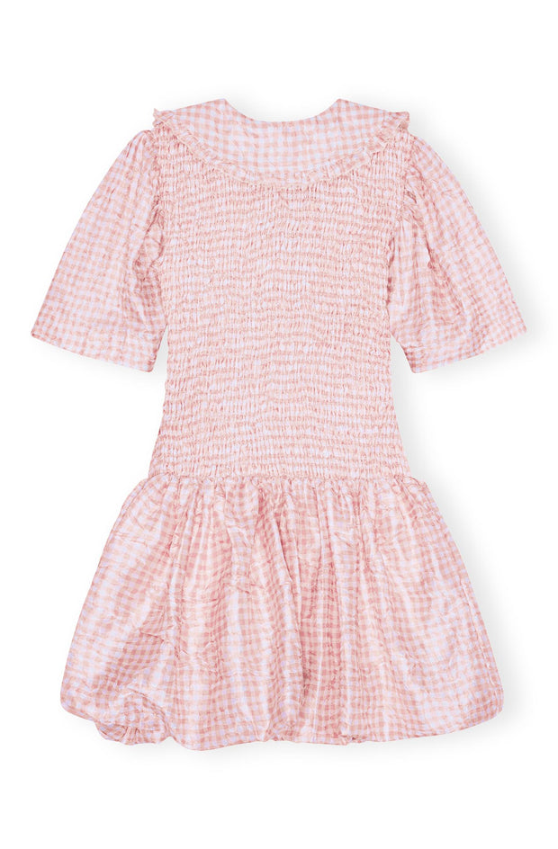 Shibori Pleat Smock Bubble Dress