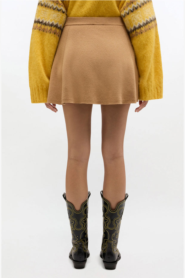 Beige Cashmere Wool Skirt - Stilshoppen