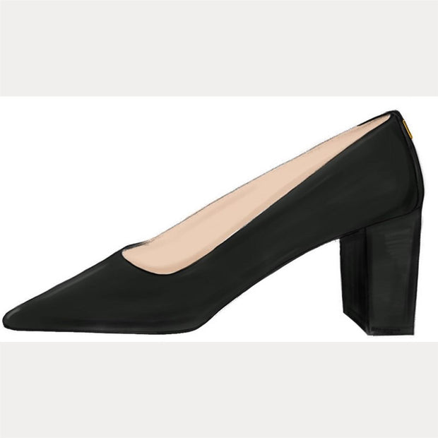 Sort Lanette semsket pump - Stilshoppen