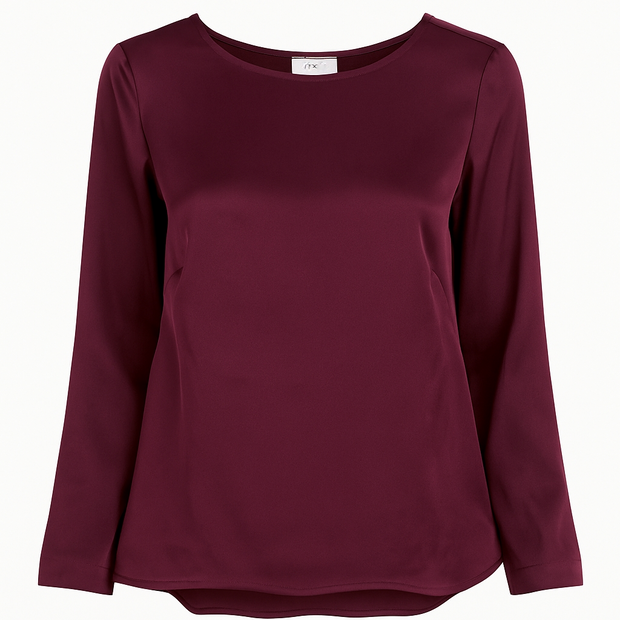 Burgunder Hilary Silk T-Shirt