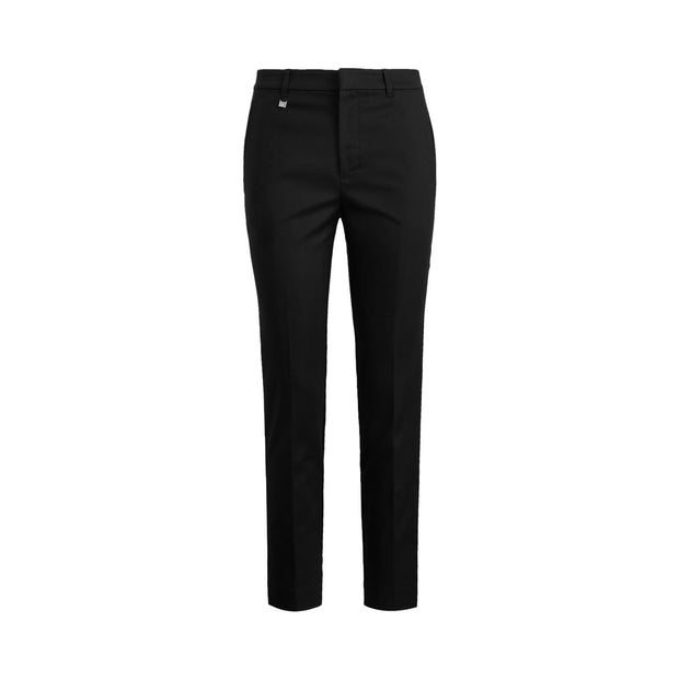 Sort Double Faced Stretch Cotton Pant - Stilshoppen