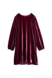 Burgunder Luna Velvet Dress