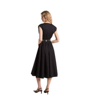 Sort Poplin Midi Dress - Stilshoppen