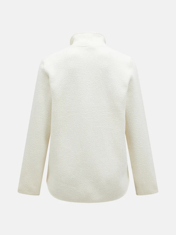 Offwhite W Pile Zip Jacket